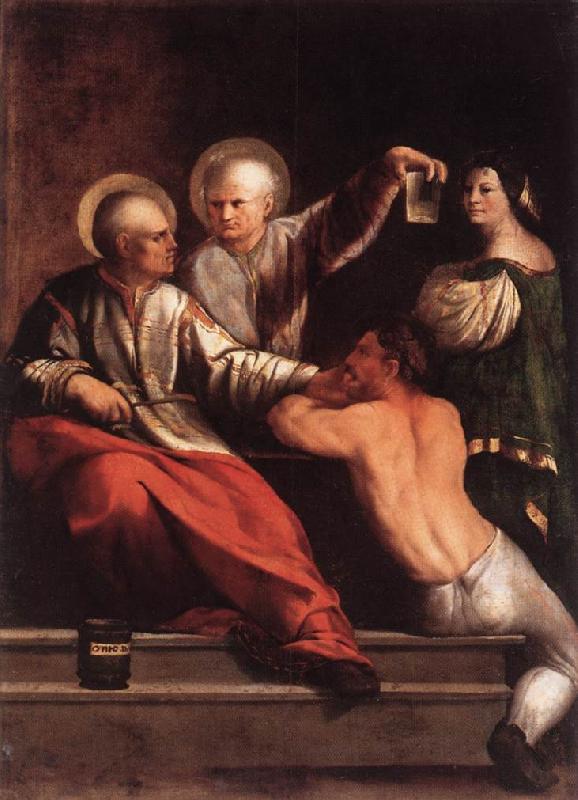 DOSSI, Dosso St Cosmas and St Damian dfg oil painting image